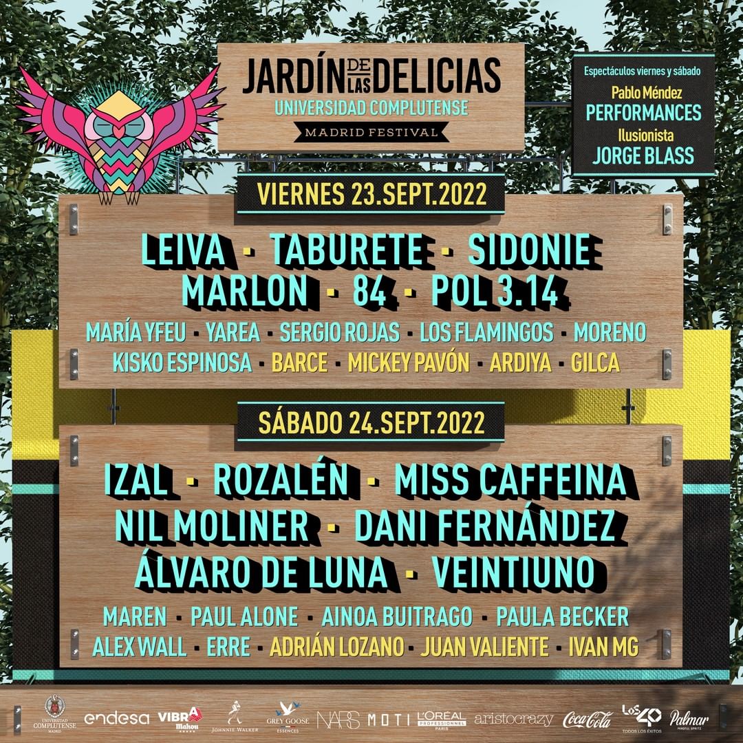 Cartel de la edición 2022 de Jardín de las Delicias